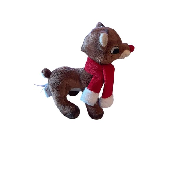 Rudolph the Red Nosed Reindeer Red Scarf Christmas Plush Stuffed Animal 8" - Picture 8 of 12